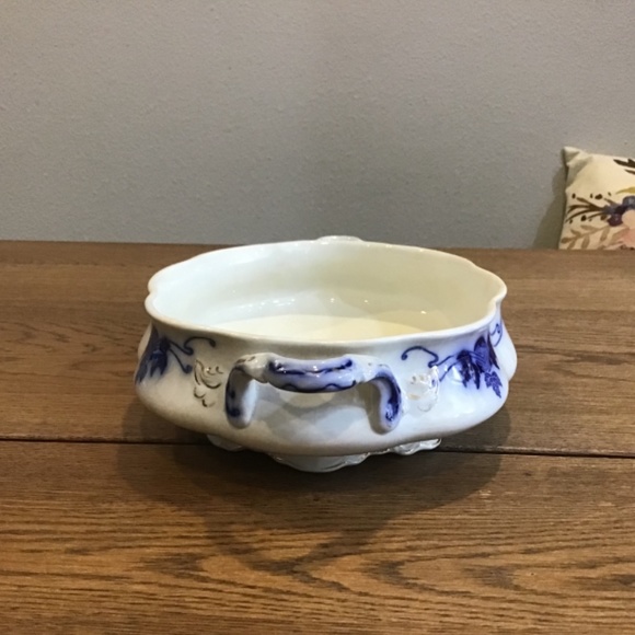 Antique C. 1890 W.H.Grindley Flow Blue China The Hofburg Vegetable Bowl - Picture 2 of 7